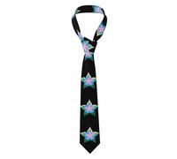 XBKGOHA Cravate de style classique avec imprimé Little Star on morning glory pour homme - Convient pour les vacances et le travail