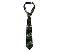 XBKGOHA Cravate de style classique pour homme Motif fleurs de muguet Convient pour les vacances et le travail