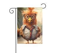 XBKGOHA Creative Cartoon Chicken Picture Garden Flag Pole Outdoor Courtyard Decoration Fashion 30,5 x 45,7 cm