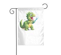 XBKGOHA Décoration de jardin en forme de petit dinosaure avec dents de brossage des dents - 30,5 x 45,7 cm