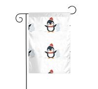 XBKGOHA Décoration de jardin motif petit pingouin faisant un bonhomme de neige pour jardin, cour, décoration tendance 30,5 x 45,7 cm