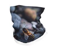 XBKGOHA Écharpe de sport motif abeille sur un rocher respirant absorbant la transpiration, masque facial, protège-poignet
