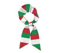 XBKGOHA Écharpe en soie pour femme, motif drapeau de l'Italie, bande douce et lisse, accessoires de sac à main