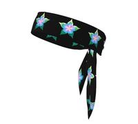 XBKGOHA Foulard de sport motif Little Star on morning glory absorbant la transpiration et respirant, bandeau de mouvement, foulard double face