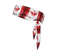 XBKGOHA Foulard de sport rétro à motif drapeau du Canada, absorbant la transpiration et respirant, bandeau de mouvement, foulard double face