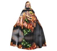 XBKGOHA Golden Roast Cape à capuche pour adulte sans fermeture éclair, confortable pour les fêtes costumées