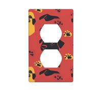 XBKGOHA Gros plan d'une tête de chien avec un fond solide image double prise panneau mural décoratif pour zones résidentielles et commerciales 11,4 x 7 cm