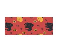 XBKGOHA Gros plan d'une tête de chien avec un fond solide - Tapis de souris extra large - Forte adhérence, durable, bord de verrouillage précis - 30,5 x 80 cm