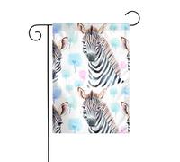 XBKGOHA Joli motif zèbre aquarelle pour jardin, jardin, cour, décoration tendance, 30,5 x 45,7 cm