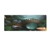 XBKGOHA Little Bridge In The East Picture Tapis de souris extra large Forte adhérence, durable, bord de verrouillage précis 30,5 x 80 cm