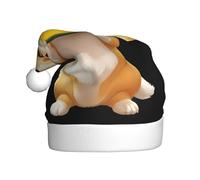 XBKGOHA Little Corgi mangue mangue chapeau de Noël pour adulte accessoire de qualité doux, léger et moelleux