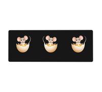 XBKGOHA Little Mouse In The Eggshell Picture Tapis de souris extra large Forte adhérence, durable, bord de verrouillage précis 30,5 x 80 cm