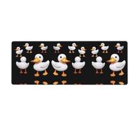 XBKGOHA Little White Duck Ornaments Tapis de souris extra large Forte adhérence, durable, bord de verrouillage précis 30,5 x 80 cm