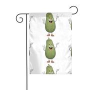 XBKGOHA Lively Mr. Bitter Melon Photo Mât de drapeau de jardin extérieur Décoration de cour 30,5 x 45,7 cm