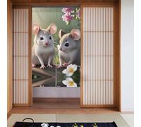 XBKGOHA Lot de 2 rideaux en tissu imprimé Mouse in Love - 86,4 x 142,2 cm - Lisse et ne se froisse pas facilement - Séparateurs de pièce