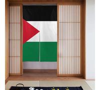 XBKGOHA Lot de 2 rideaux imprimés drapeau de l'État de Palestine, 86,4 x 142,2 cm, bon drapé, lisse et ne se froisse pas facilement, rideaux en tissu, séparateurs de pièce