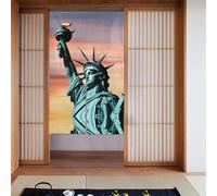 XBKGOHA Lot de 2 rideaux imprimés Statue de la Liberté 86,4 x 142,2 cm Bon drapé, lisse et ne se froisse pas facilement, rideaux en tissu, séparateurs de pièce