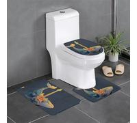 XBKGOHA Lot de 3 tapis de sol antidérapants avec motif de baleine artistique pour un confort ultime, salle de bain Master Bathrooms