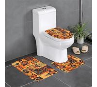 XBKGOHA Lot de 3 tapis de sol antidérapants de style africain patchwork pour un confort ultime, salle de bain Master Bathrooms