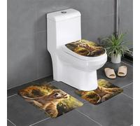 XBKGOHA Lot de 3 tapis de sol antidérapants Golden Retriever pour un confort ultime, salle de bain Master Bathrooms