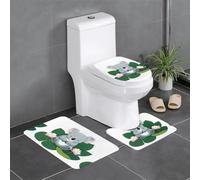 XBKGOHA Lot de 3 tapis de sol antidérapants Koala endormi sur lotus pour un confort ultime, salle de bains principale
