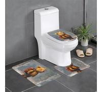 XBKGOHA Lot de 3 tapis de sol antidérapants Le petit ours voyageant autour du monde Tapis de salle de bain pour un confort ultime, Master Bathrooms