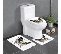 XBKGOHA Lot de 3 tapis de sol antidérapants Moth in the Cradle Picture Tapis de salle de bain pour un confort ultime, Master Bathrooms