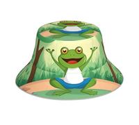 XBKGOHA Mignon Drôle Grenouille Doing Yoga Impression Réfléchissant Bob Chapeau Hommes et Femmes Casual Extérieur Noir