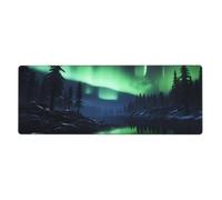 XBKGOHA Northern Lights Tapis de souris extra large avec forte adhérence, durable, bord de verrouillage précis 30,5 x 80 cm