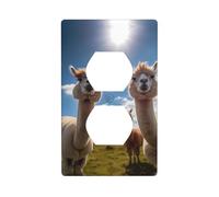 XBKGOHA Panneau mural décoratif en alpaga double prise pour zones résidentielles et commerciales 11,4 x 7 cm