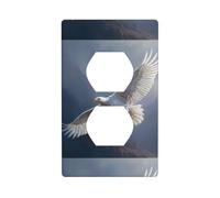 XBKGOHA Panneau mural décoratif pour zones résidentielles et commerciales Motif aigle blanc volant 11,4 x 7 cm