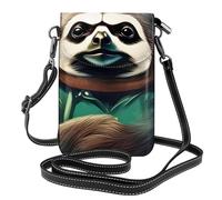 XBKGOHA Petit sac à main pour téléphone portable 19,3 x 12,4 cm avec imprimé animal Sloth My Spirit Étui à rabat en cuir pour femme, parfait pour la marche, le camping