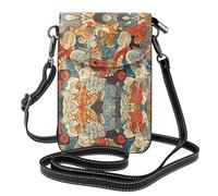 XBKGOHA Petit sac à main pour téléphone portable 19,3 x 12,4 cm Eft And Right Brain Advantage - Étui en cuir à rabat pour femme, parfait pour la marche, le camping