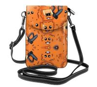 XBKGOHA Petit sac à main pour téléphone portable 19,3 x 12,4 cm, joli motif tronçonneuse pleurante, étui à rabat en cuir pour femme, parfait pour la marche, le camping