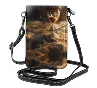 XBKGOHA Petit sac à main pour téléphone portable 19,3 x 12,4 cm Motif sablier Sands of Time Étui à rabat en cuir pour femme, parfait pour la marche, le camping