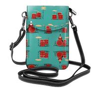 XBKGOHA Petit sac à main pour téléphone portable de 19,3 x 12,4 cm, imprimé batteur, étui à rabat en cuir pour femme, parfait pour la marche, le camping