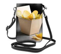 XBKGOHA Petit sac à main pour téléphone portable de 19,3 x 12,4 cm, imprimé Kazi Potato Wish en cuir à rabat pour femme, parfait pour la marche, le camping