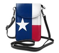 XBKGOHA Petit sac à main pour téléphone portable de 19,3 x 12,4 cm, motif drapeau du Texas, étui à rabat en cuir pour femme, parfait pour la marche, le camping