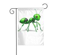 XBKGOHA Photo de petite fourmi verte sur mât de drapeau extérieur décoration de cour 30,5 x 45,7 cm