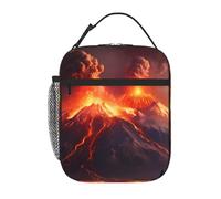 XBKGOHA Sac à déjeuner isotherme portable imprimé éruptions volcaniques réutilisable durable pour homme et femme