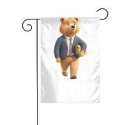 XBKGOHA Sac de bureau en forme d'ours pour jardin, mât de drapeau extérieur, décoration de cour 30,5 x 45,7 cm