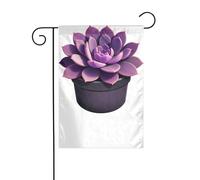 XBKGOHA Super mignon violet succulent photo mât de drapeau extérieur cour décoration mode 30,5 x 45,7 cm