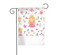 XBKGOHA Tableau de contes de fées dans les dessins animés - Mât de drapeau de jardin - Décoration de cour extérieure - 30,5 x 45,7 cm
