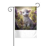 XBKGOHA Tableau de jardin Little Sheep in the Vineyard - Décoration de cour extérieure - 30,5 x 45,7 cm