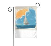 XBKGOHA Tableau de voile sous le ciel Mât de drapeau extérieur Décoration de cour 30,5 x 45,7 cm