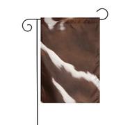 XBKGOHA Tableau en cuir de vache marron pour jardin, extérieur, décoration de cour, 30,5 x 45,7 cm
