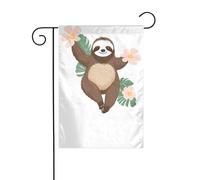 XBKGOHA Tableau imprimé floral paresseux mât de drapeau de jardin extérieur décoration de cour tendance 30,5 x 45,7 cm