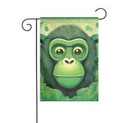 XBKGOHA Tableau vert Clever Monkey pour jardin, jardin, cour, décoration tendance, 30,5 x 45,7 cm