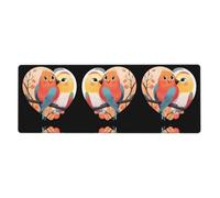 XBKGOHA Tapis de souris extra large avec image d'oiseau d'amour - Forte adhérence, durable, bord de verrouillage précis - 30,5 x 80 cm