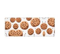 XBKGOHA Tapis de souris extra large avec motif biscuit au chocolat, forte adhérence, durable, bord de verrouillage précis 30,5 x 80 cm